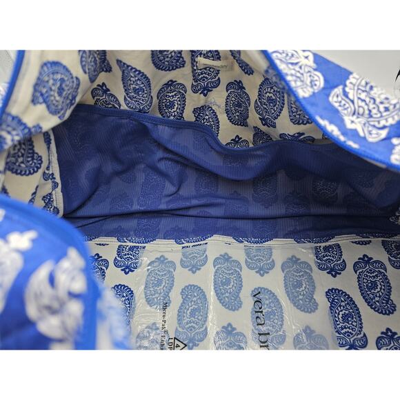 Vera Bradley Iconic Paisley Deep Ultramarine Premium Cotton Large Duffle Bag NWT - Picture 9 of 10